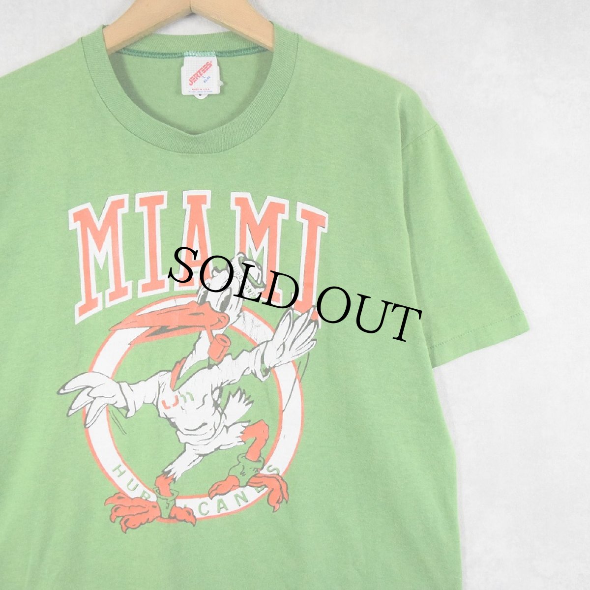 画像3: 80's USA製 "MIAMI" プリントTシャツ L (3)