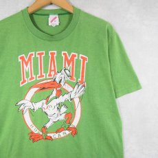 画像1: 80's USA製 "MIAMI" プリントTシャツ L (1)
