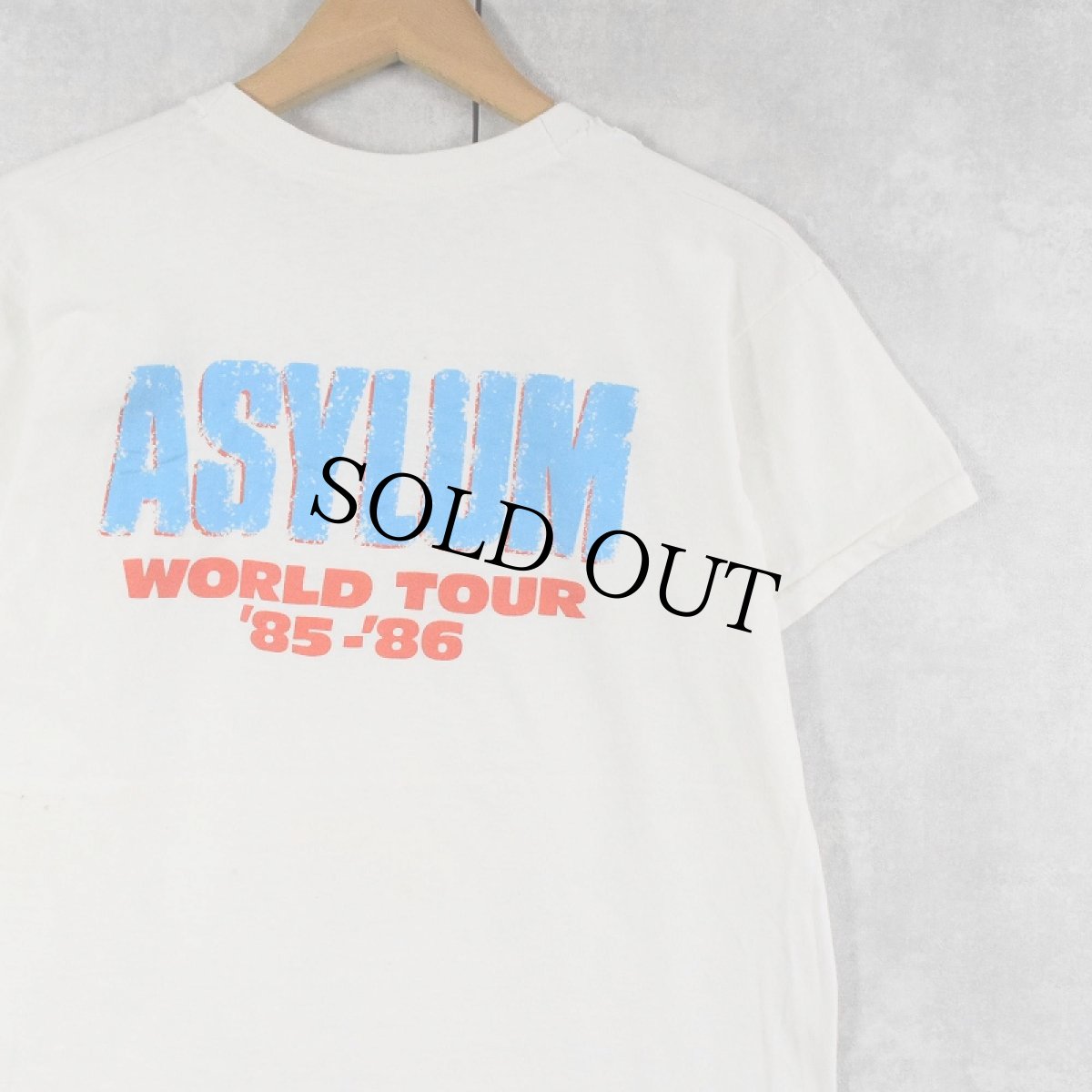 画像2: 80's KISS "ASYKUM WORLD TOUR '85-'86" ハードロックバンドツアーTシャツ (2)