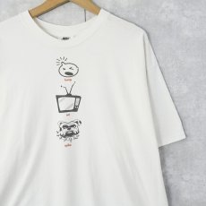 画像1: 〜2000's NIKE USA製 "bump set spike" イラストプリントTシャツ XL (1)