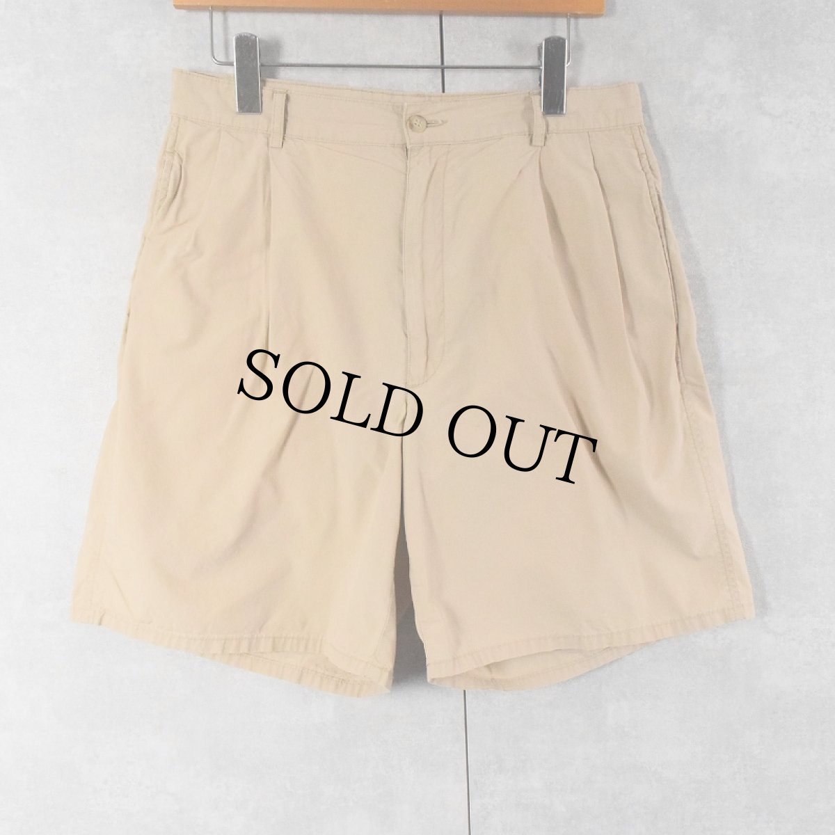画像1: 90's POLO Ralph Lauren USA製 2タック コットンショーツ W31 (1)