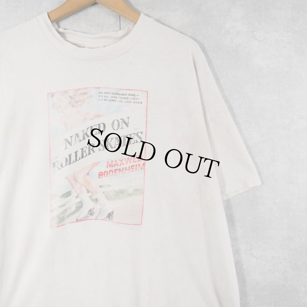 画像1: "NAKED ON ROLLER SKATES MAXWELL BODENHEIM" ポスタープリントTシャツ XL (1)
