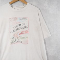 画像1: "NAKED ON ROLLER SKATES MAXWELL BODENHEIM" ポスタープリントTシャツ XL (1)