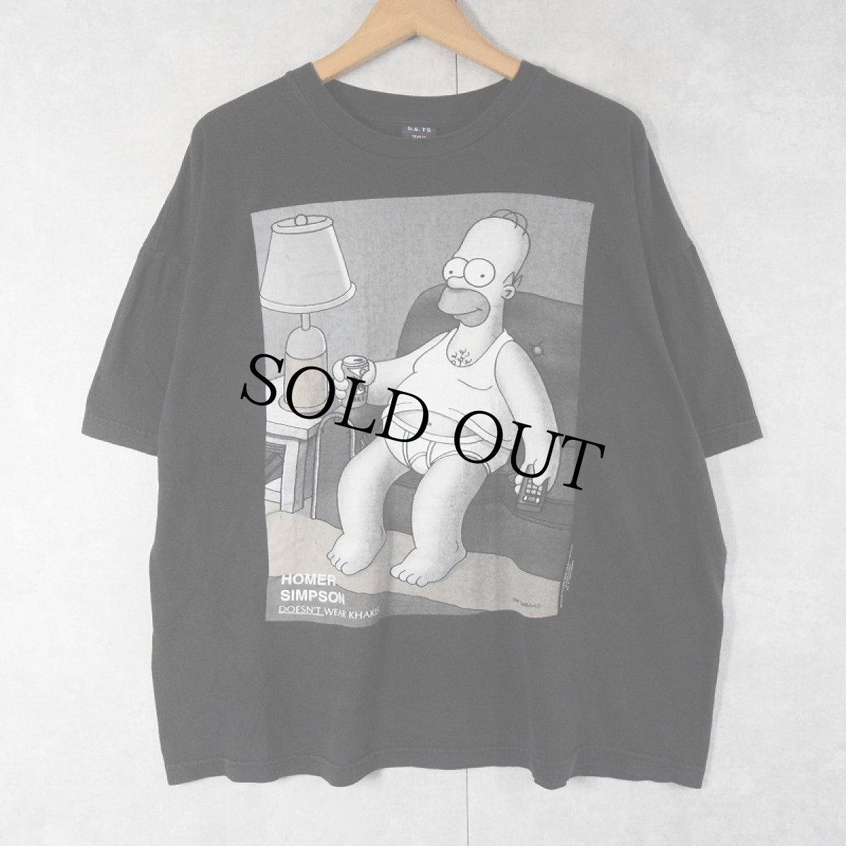 画像1: 00's The Simpsons "HOMER SIMPSONS" キャラクタープリントTシャツ BLACK XL (1)