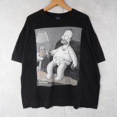 画像1: 00's The Simpsons "HOMER SIMPSONS" キャラクタープリントTシャツ BLACK XL (1)
