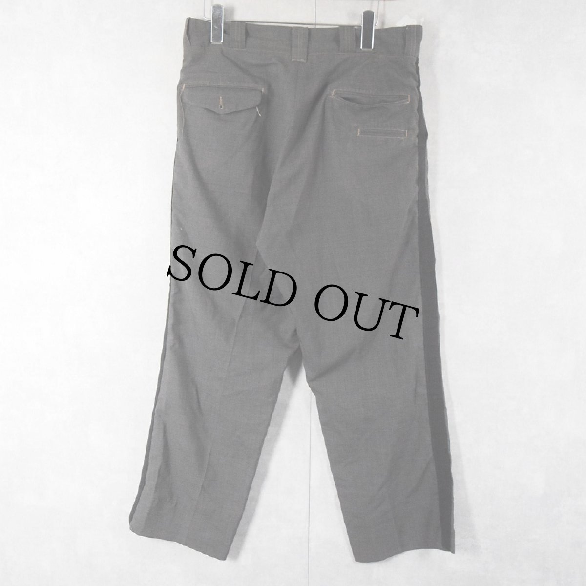 画像2: 60's サイドライン サマーウールスラックス W33 (2)