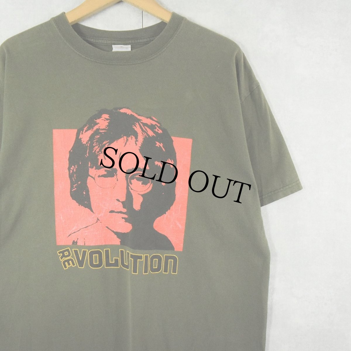画像1: 2000's JOHN LENNON "REVOLUTION" ミュージシャンTシャツ L (1)