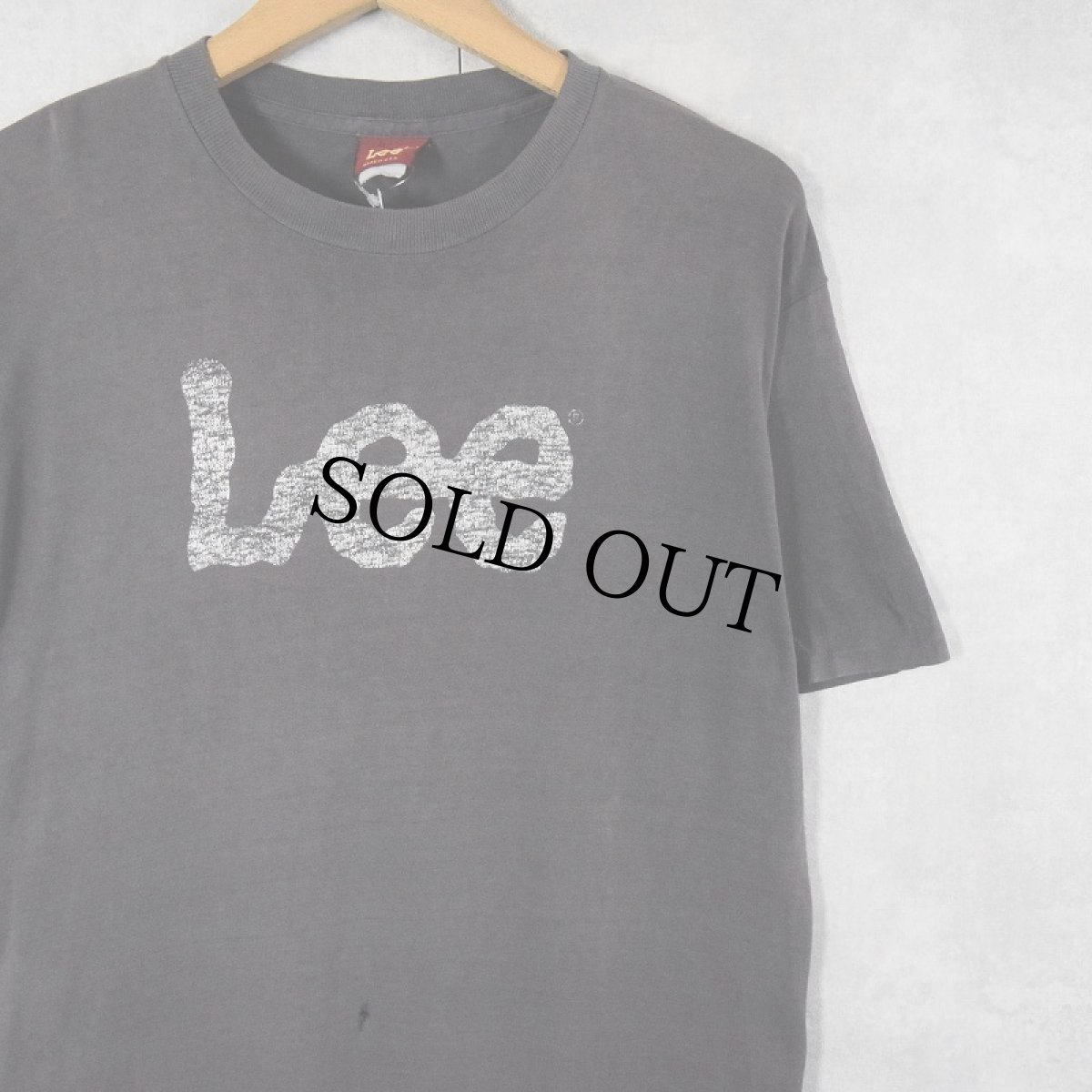 画像1: 80〜90's Lee USA製 ロゴプリントTシャツ BLACK (1)