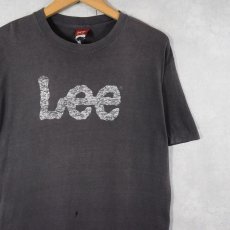 画像1: 80〜90's Lee USA製 ロゴプリントTシャツ BLACK (1)