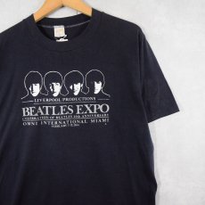 画像1: 80's THE BEATLES "BEATLES EXPO" ロックバンドTシャツ NAVY XL (1)