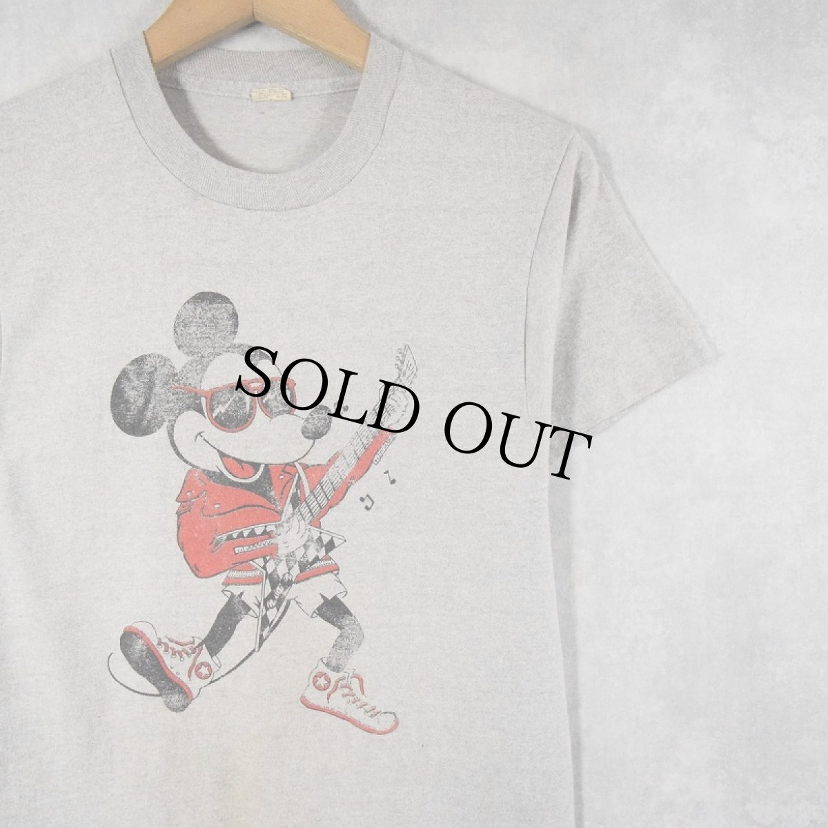 画像1: 80's USA製 MICKEY MOUSE キャラクタープリントTシャツ M (1)
