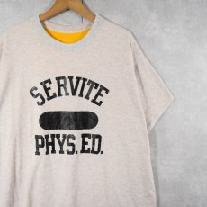 画像1: 80's〜 Merrygarden Athletic Wear USA製 "SERVITE PHYS.ED." ダブルフェイスリバーシブルTシャツ XXL (1)