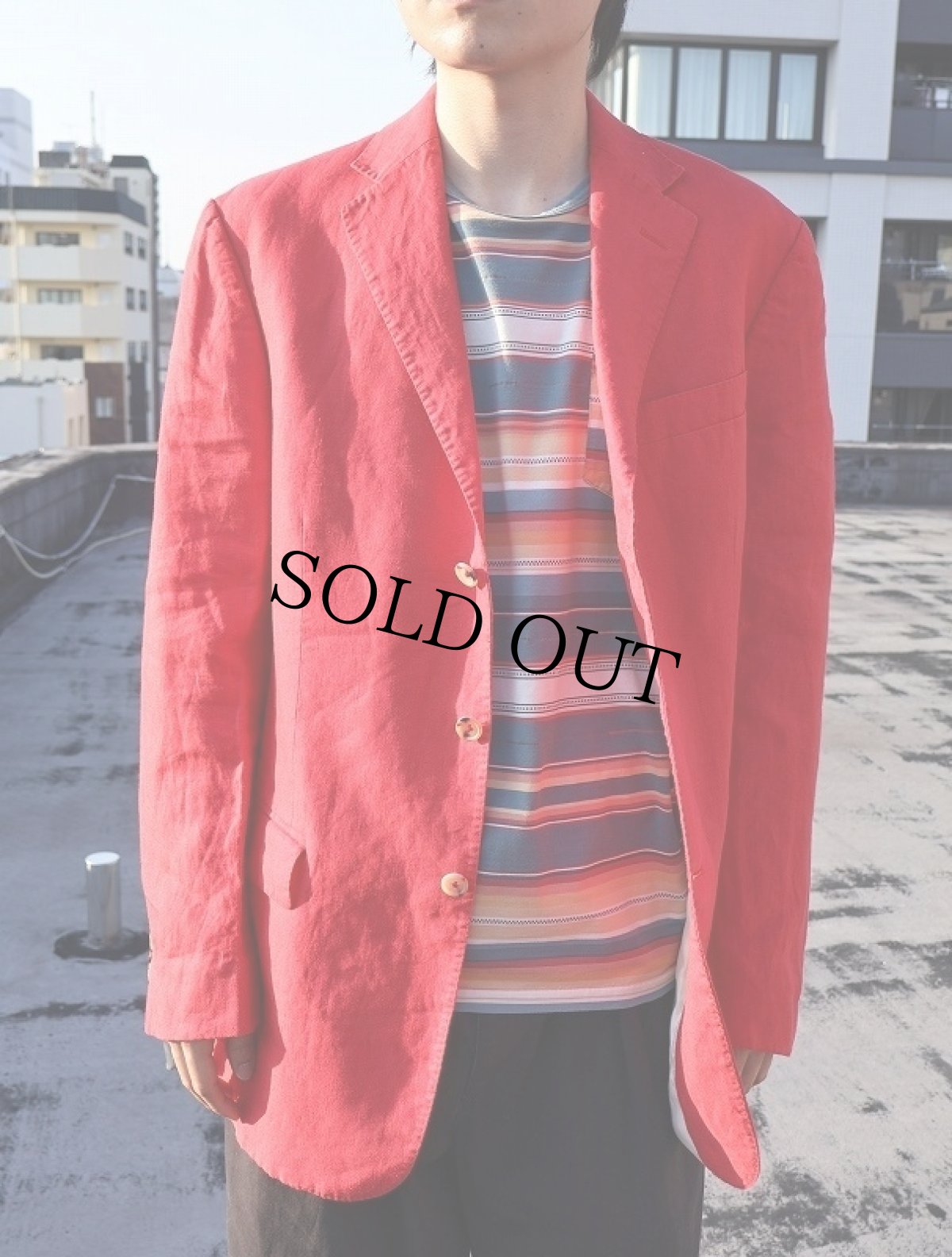 画像3: POLO Ralph Lauren ITALY製 リネンテーラードジャケット M (3)