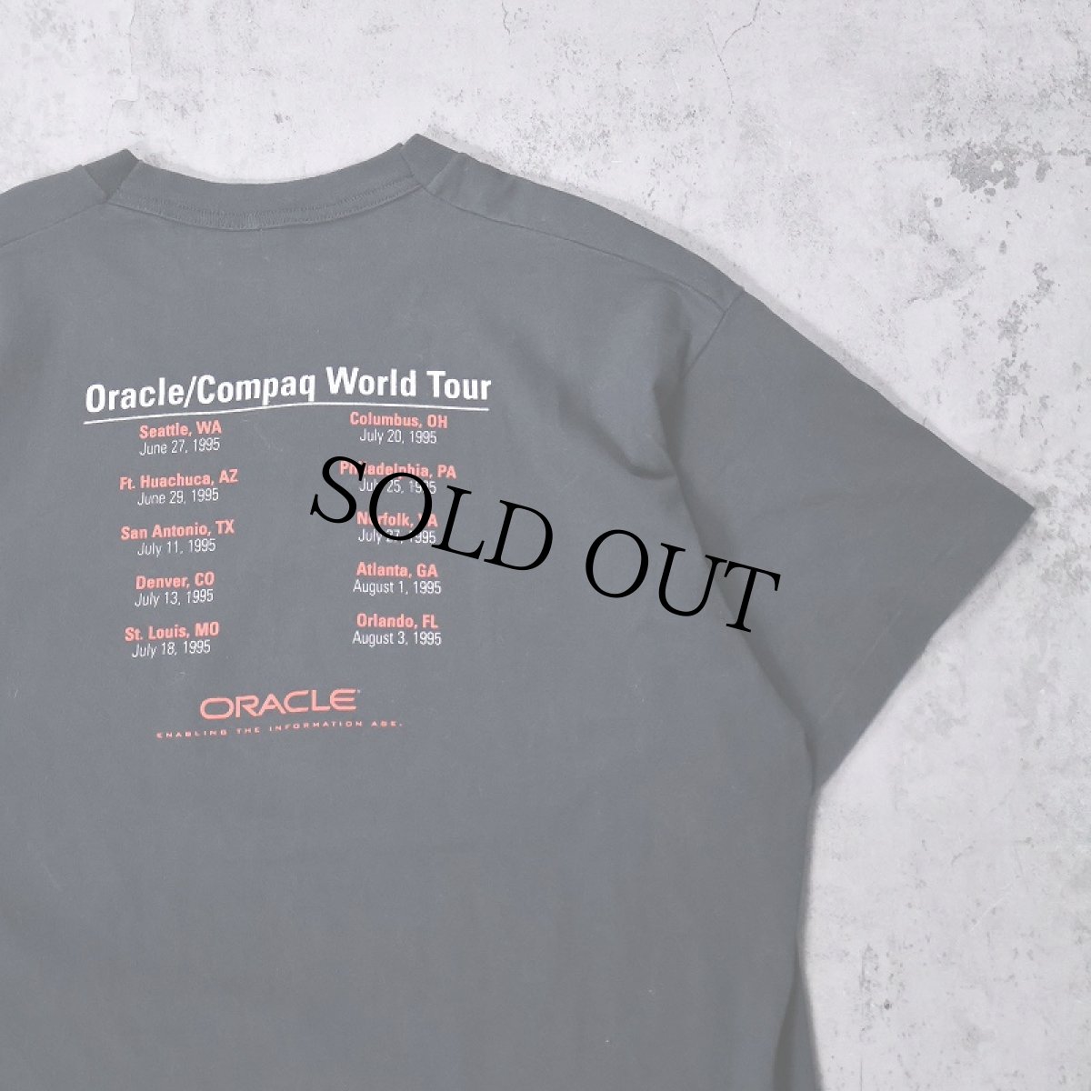 画像2: 90's Oracle Corporation USA製 "Personal Oracle7" コンピューター企業プリントTシャツ BLACK XL (2)