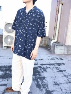 画像3: POLO Ralph Lauren "CLAYTON" ヨット柄 コットンオープンカラーシャツ NAVY M (3)