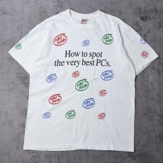 画像1: 90's intel inside "How to spot the very best PCs." コンピューター企業プリントTシャツ XL (1)