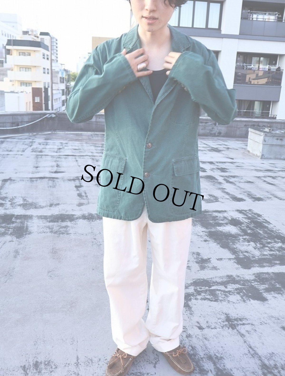 画像2: 80〜90's POLO Ralph Lauren USA製 後染め コットンテーラードジャケット SIZE40 (2)