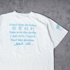 画像2: 90's SOLIDARITY CENTER USA製 "You have Rights" 人権民主主義団体 プリントTシャツ L (2)