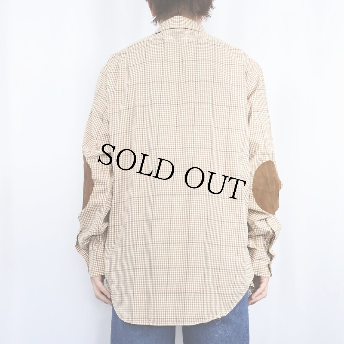 画像4: POLO Ralph Lauren "BRADFORD CLASSIC FIT" ギンガムチェック柄 エルボーパッチ付き コットンシャツ L (4)