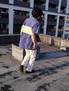 画像2: POLO Ralph Lauren ボーダー柄 コットンオープンカラーシャツ M (2)
