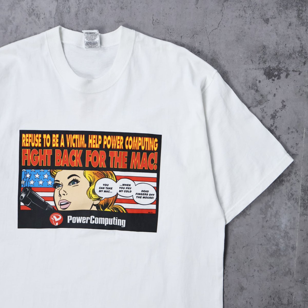 画像1: 90's Apple × KOZIK "Power Computing" アートプリントTシャツ XL (1)