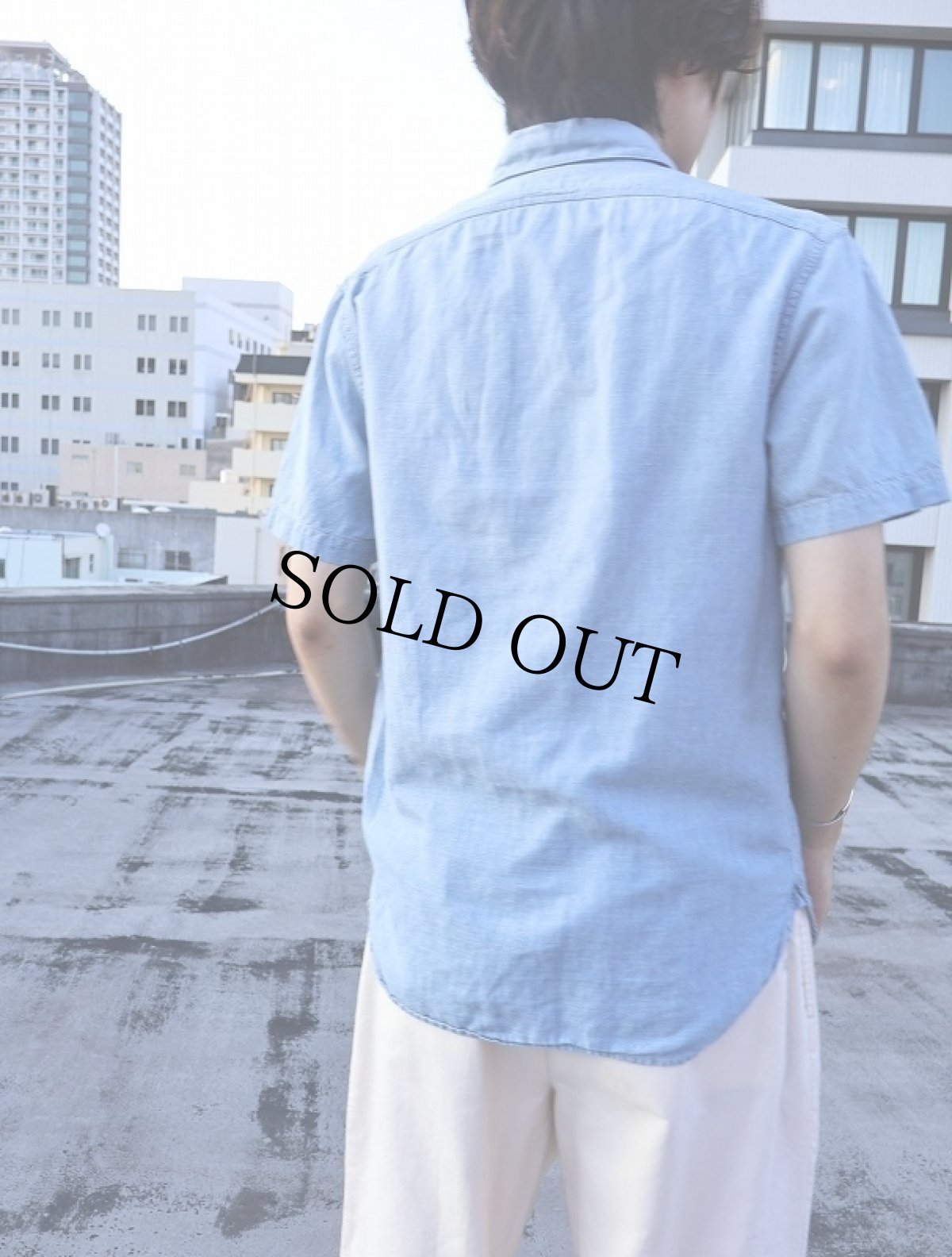 画像3: Ralph Lauren RRL マチ付き シャンブレーシャツ S (3)