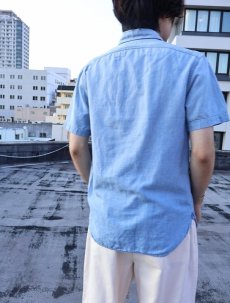 画像3: Ralph Lauren RRL マチ付き シャンブレーシャツ S (3)