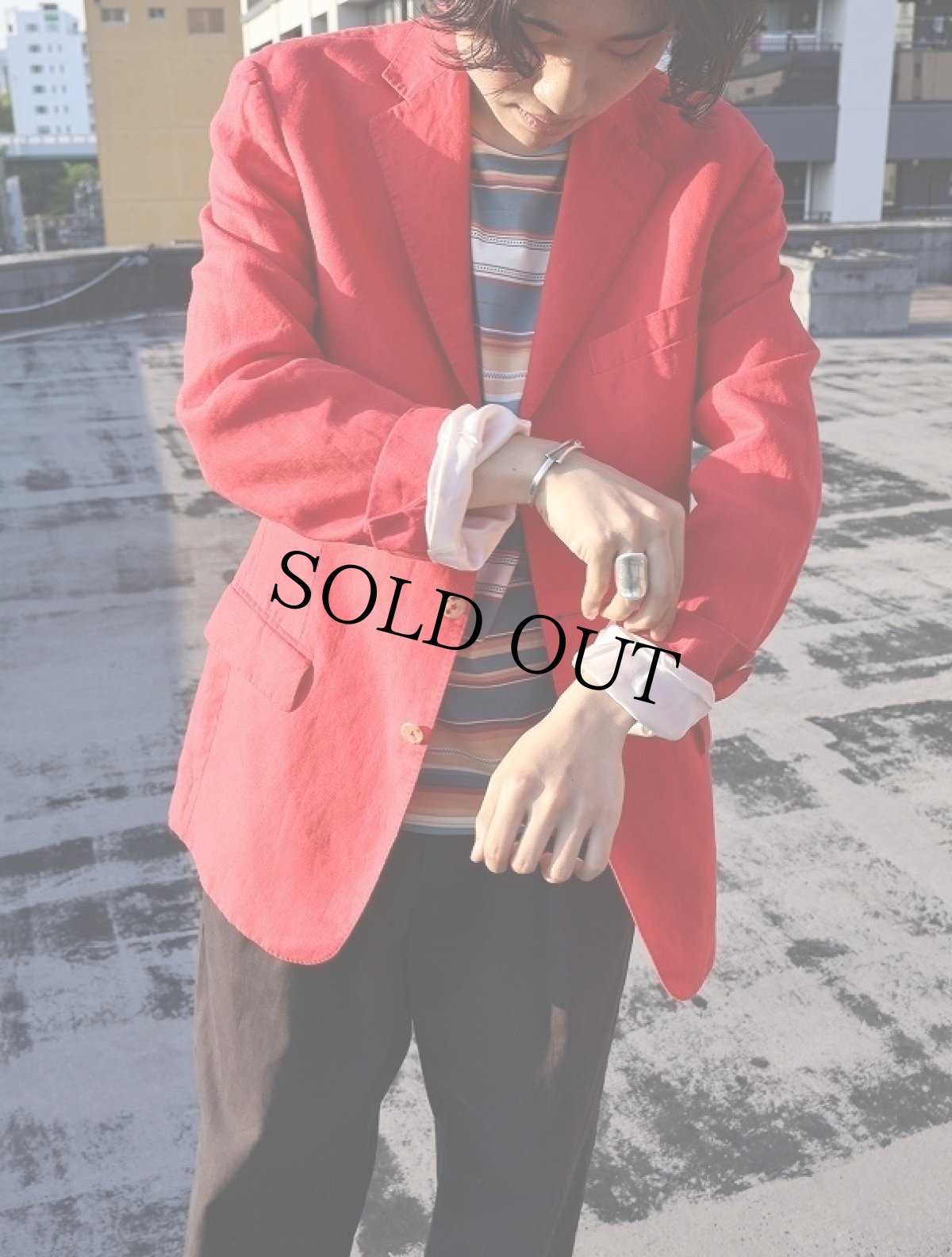 画像4: POLO Ralph Lauren ITALY製 リネンテーラードジャケット M (4)