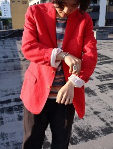 画像4: POLO Ralph Lauren ITALY製 リネンテーラードジャケット M (4)