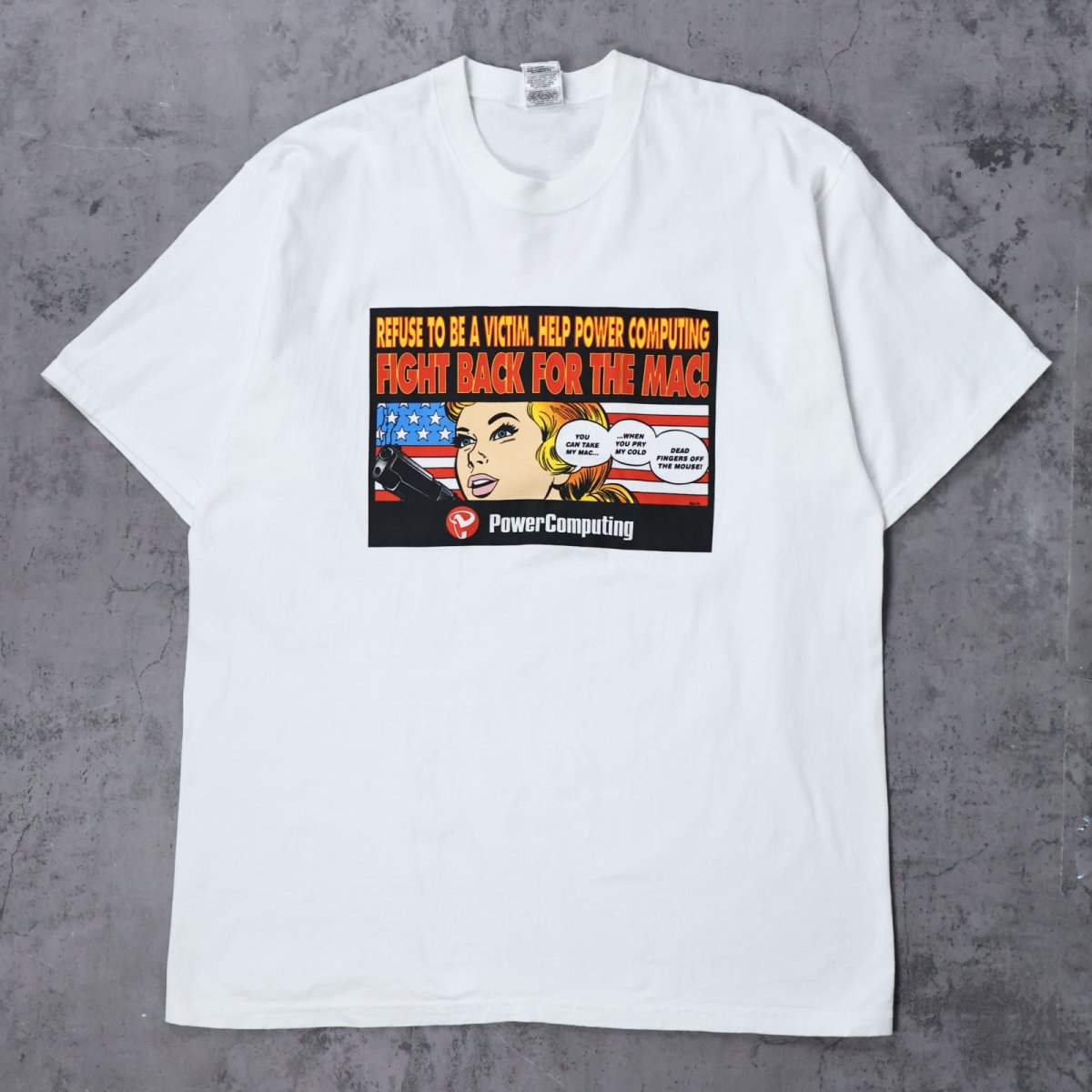 画像2: 90's Apple × KOZIK "Power Computing" アートプリントTシャツ XL (2)