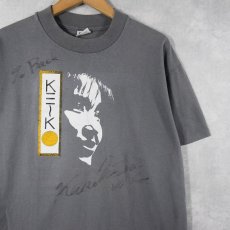 画像1: 80's KEIKO MATSUI USA製 ジャズピアニスト サイン入り プリントTシャツ L (1)
