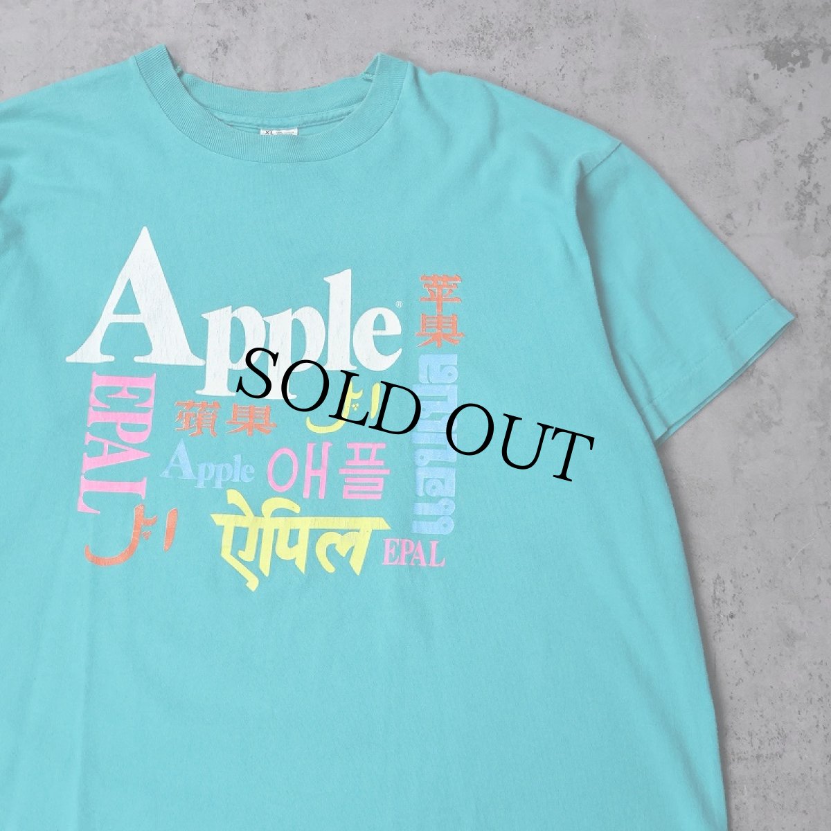 画像1: 90's Apple USA製 ロゴプリントTシャツ XL (1)