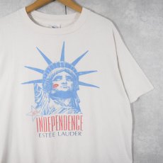画像1: 80~90's ESTEE LAUDER USA製 "自由の女神" 化粧品メーカー プリントTシャツ ONE SIZE (1)