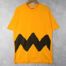画像1: PEANUTS "Charlie Brown" キャラクタープリントTシャツ L (1)