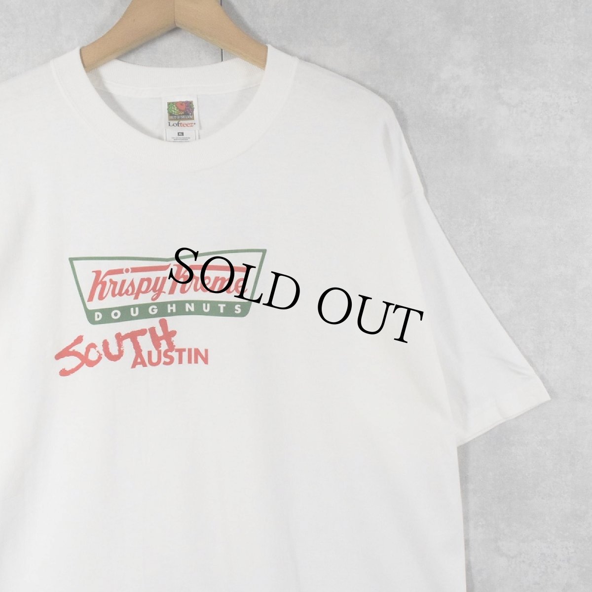 画像1: Krispy Kreme Doughnuts ドーナツショップ ロゴプリントTシャツ XL (1)