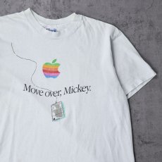 画像1: 80's Apple USA製 "Move over, Mickey." レインボーロゴプリントTシャツ L (1)