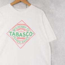 画像1: 90's TABASCO USA製  食品企業 ロゴプリントTシャツ XL (1)