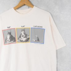 画像1: 90's Richard Watherwax USA製 "FAT CAT CAPSIZING" フォトグラファー プリントTシャツ XL (1)