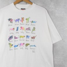 画像1: 90's Tyrrell Katz ネコイラストプリントTシャツ XL (1)
