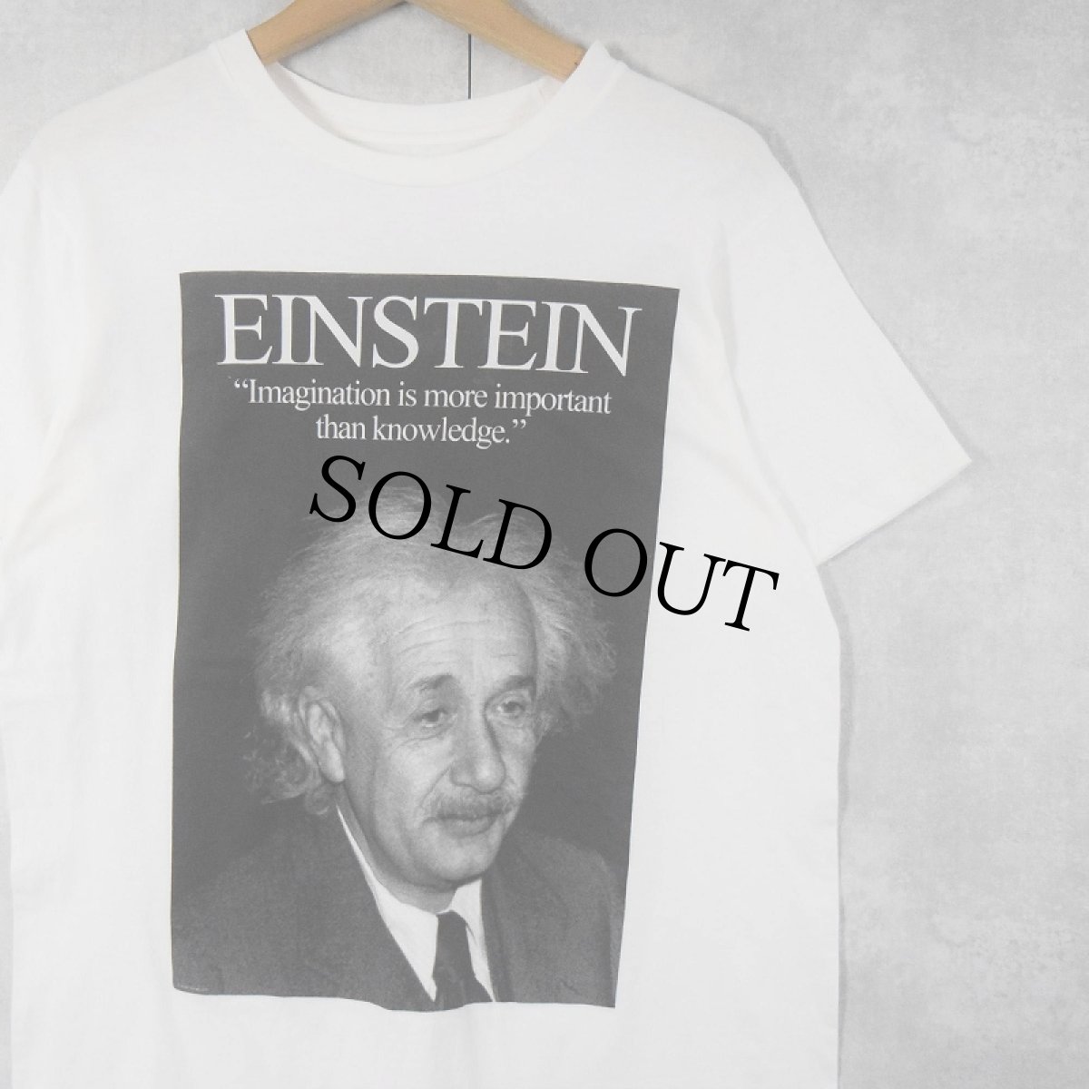 画像1: Albert Einstein フォトプリントTシャツ (1)