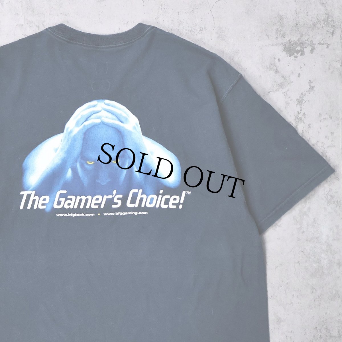 画像1: BFG Technologies "The Gamer's Choice!" コンピューター企業 ロゴプリントTシャツ L (1)