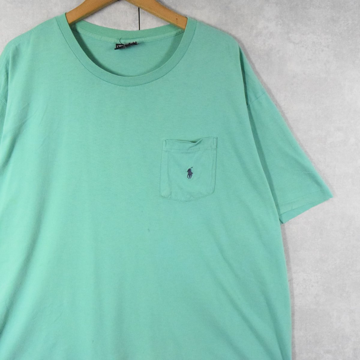 画像1: 【SALE】 90's POLO Ralph Lauren USA製 ロゴ刺繍 ポケットTシャツ XL (1)