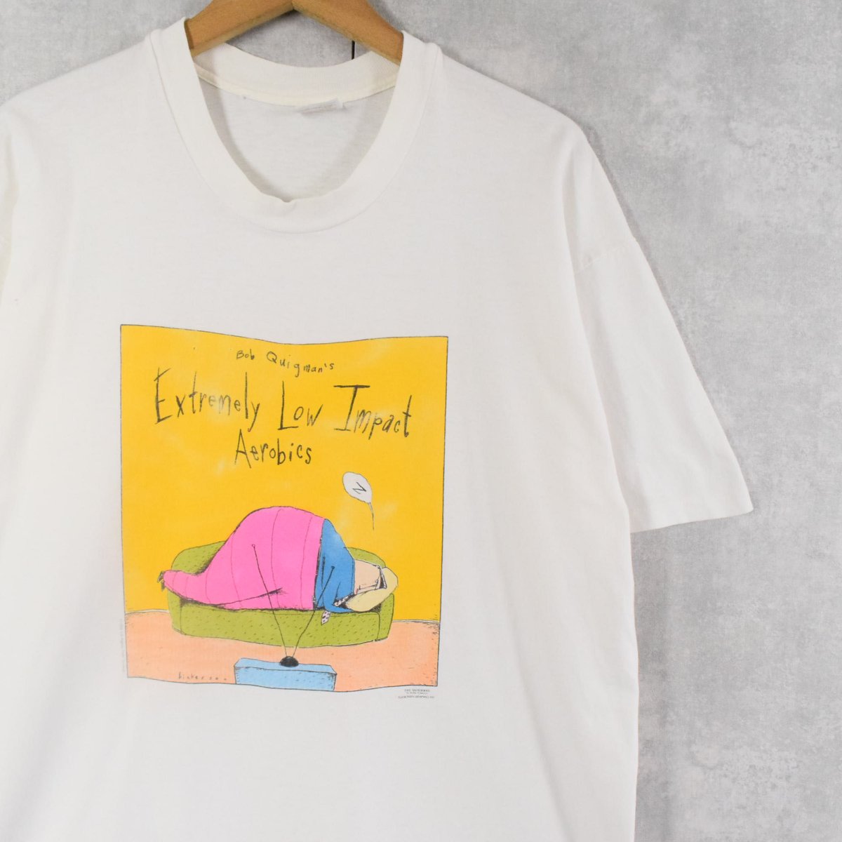 画像1: 90's THE QUIGMANS USA製 "Extremely Low ..." コミックキャラクタープリントTシャツ XL (1)
