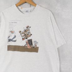 画像1: 90's Ca’ del Solo "Il Fiasco" USA製 ワインプリントTシャツ XL (1)