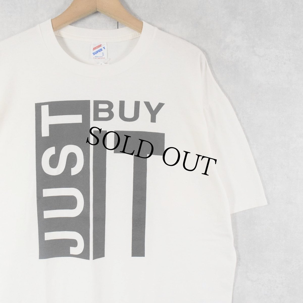 画像1: 90's USA製 "JUST BY IT" プリントTシャツ L (1)