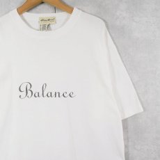 画像1: 90's Eddie Bauer CANADA製 "Balance" ロゴプリントTシャツ M (1)
