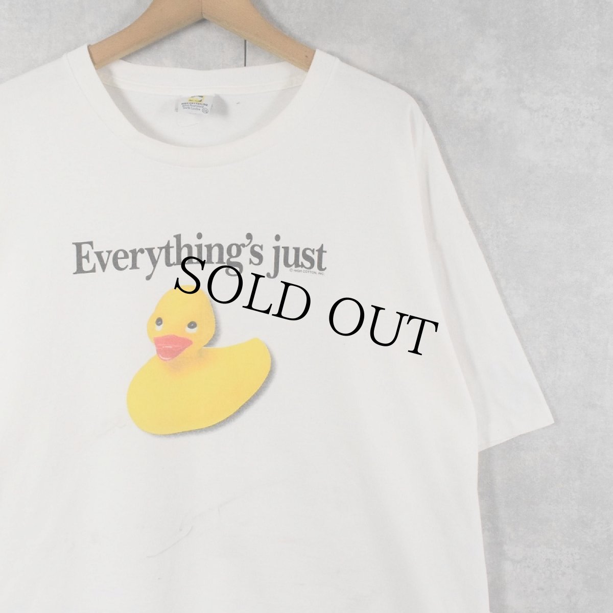 画像1: 90's USA製 "Everything's just" アヒルプリントTシャツ XXL (1)