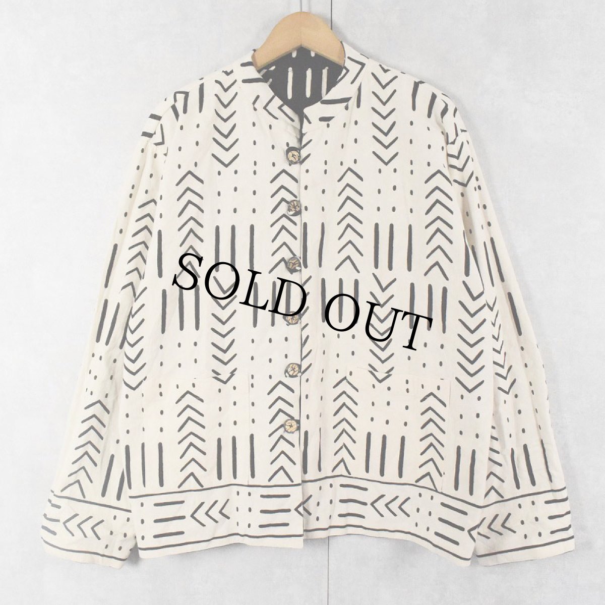 画像2: ボゴラン風 リバーシブル コットンジャケット L/XL (2)