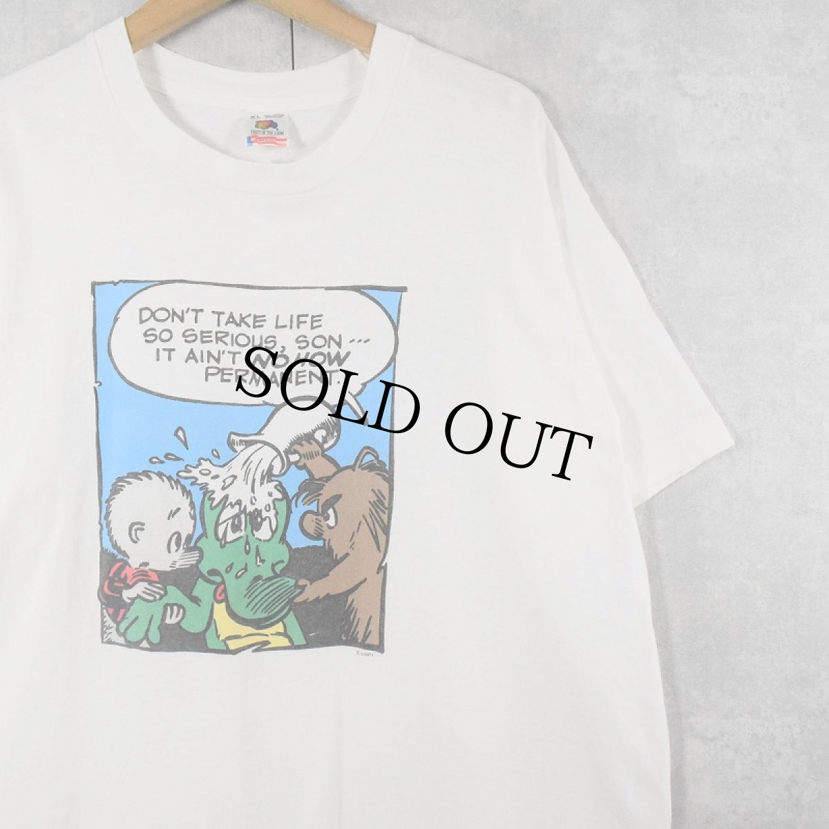 画像1: 90's Walt Kelly USA製 "Pogo" コミックプリントTシャツ XL (1)