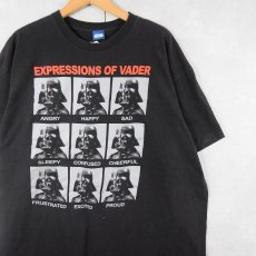 画像1: STAR WARS "EXPRESSIONS OF VADER" キャラクタープリントTシャツ BLACK 2X (1)